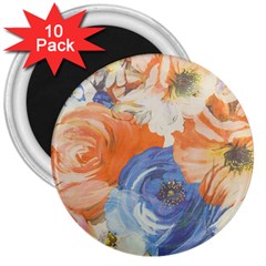 Texture Fabric Textile Detail 3  Magnets (10 Pack) 