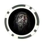Jesuschrist Face Dark Poster Poker Chip Card Guard Back