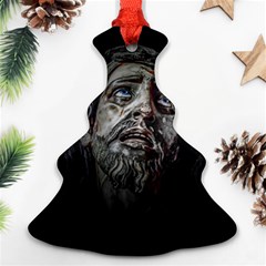 Jesuschrist Face Dark Poster Ornament (christmas Tree) 