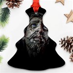 Jesuschrist Face Dark Poster Ornament (Christmas Tree)  Front