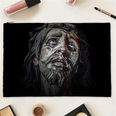 Jesuschrist Face Dark Poster Cosmetic Bag (xxl) 