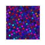 Squares Square Background Abstract Small Satin Scarf (Square) Front