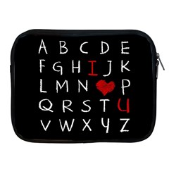 Love Alphabet Apple Ipad 2/3/4 Zipper Cases by Valentinaart