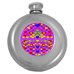 I Love This Lovely Hearty One Round Hip Flask (5 Oz) by pepitasart