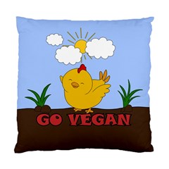 Go Vegan - Cute Chick  Standard Cushion Case (one Side)