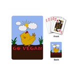 Go Vegan - Cute Chick  Playing Cards (Mini)  Back