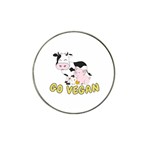 Friends Not Food - Cute Cow, Pig and Chicken Hat Clip Ball Marker (4 pack) Front