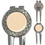 Orange Chevron 3-in-1 Golf Divots Front