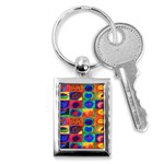 Water Color Eggs Tile Key Chains (Rectangle)  Front