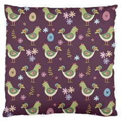 Easter Pattern Large Flano Cushion Case (two Sides)