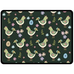 Easter Pattern Fleece Blanket (large) 