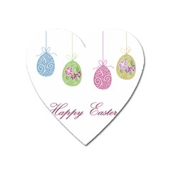 Easter Eggs Heart Magnet