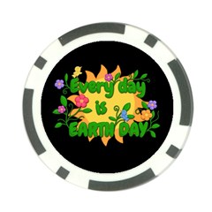 Earth Day Poker Chip Card Guard by Valentinaart