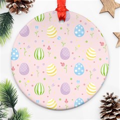 Easter Pattern Round Ornament (two Sides)