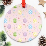 Easter Pattern Round Ornament (Two Sides) Back