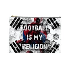 Football Is My Religion Cosmetic Bag (large)  by Valentinaart