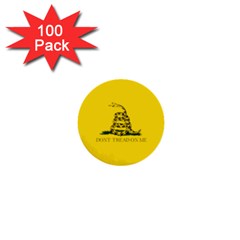 Gadsden Flag Don t Tread On Me 1  Mini Buttons (100 Pack)  by snek