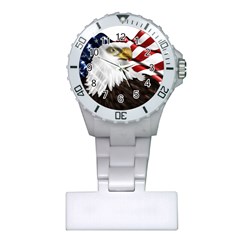 American Eagle Flag Sticker Symbol Of The Americans Plastic Nurses Watch
