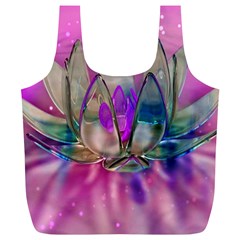 Crystal Flower Full Print Recycle Bags (l)  by Sapixe