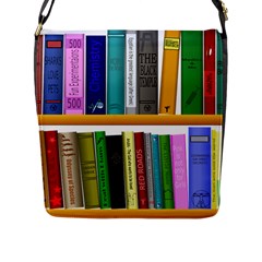 Shelf Books Library Reading Flap Messenger Bag (l) 