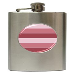 Striped Shapes Wide Stripes Horizontal Geometric Hip Flask (6 Oz)