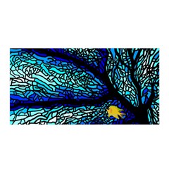 Sea Fans Diving Coral Stained Glass Satin Wrap