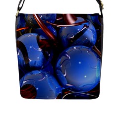 Spheres With Horns 3d Flap Messenger Bag (l) 