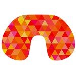 Triangle Tile Mosaic Pattern Travel Neck Pillows Back