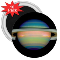 True Color Variety Of The Planet Saturn 3  Magnets (10 Pack) 
