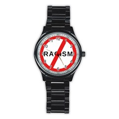 No Racism Stainless Steel Round Watch by demongstore