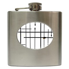 White Limits By Jandi Hip Flask (6 Oz)