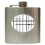 White Limits By Jandi Hip Flask (6 oz) Front