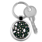 Fuzzy Abstract Art Urban Fragments Key Chains (Round)  Front