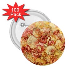 Vintage Digital Graphics Flower 2 25  Buttons (100 Pack) 