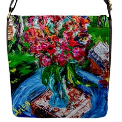 Paint, Flowers And Book Flap Messenger Bag (s) by bestdesignintheworld