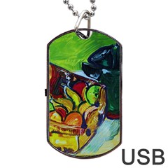 Still Life With A Pigy Bank Dog Tag Usb Flash (two Sides) by bestdesignintheworld
