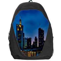 Frankfurt Germany Panorama City Backpack Bag by Simbadda