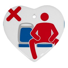 No Manspreading Sign Ornament (heart) by abbeyz71
