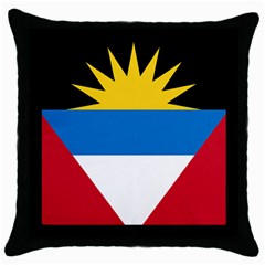 Flag Of Antigua & Barbuda Throw Pillow Case (black) by abbeyz71