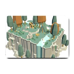 Camping Low Poly 3d Polygons Small Doormat 