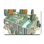 Camping Low Poly 3d Polygons Small Doormat  24 x16  Door Mat