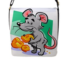 Mouse Cheese Tail Rat Hole Flap Messenger Bag (l) 