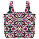 Multicolored Abstract Geometric Pattern Full Print Recycle Bags (L)  Front