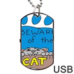 Cat Print Paw Pet Animal Claws Dog Tag USB Flash (Two Sides) Back