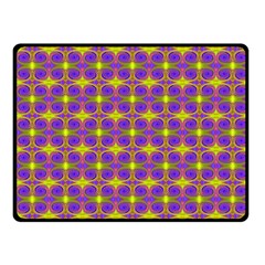 Purple Yellow Swirl Pattern Fleece Blanket (small)