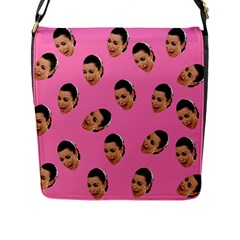 Crying Kim Kardashian Flap Messenger Bag (l) 