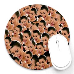 Crying Kim Kardashian Round Mousepads