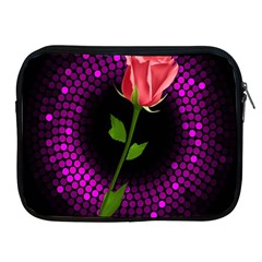 Rosa Black Background Flash Lights Apple Ipad 2/3/4 Zipper Cases by Sapixe
