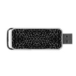 Cracked Dark Texture Pattern Portable USB Flash (One Side) Front