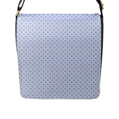 Alice Blue Hearts In An English Country Garden Flap Messenger Bag (l)  by PodArtist